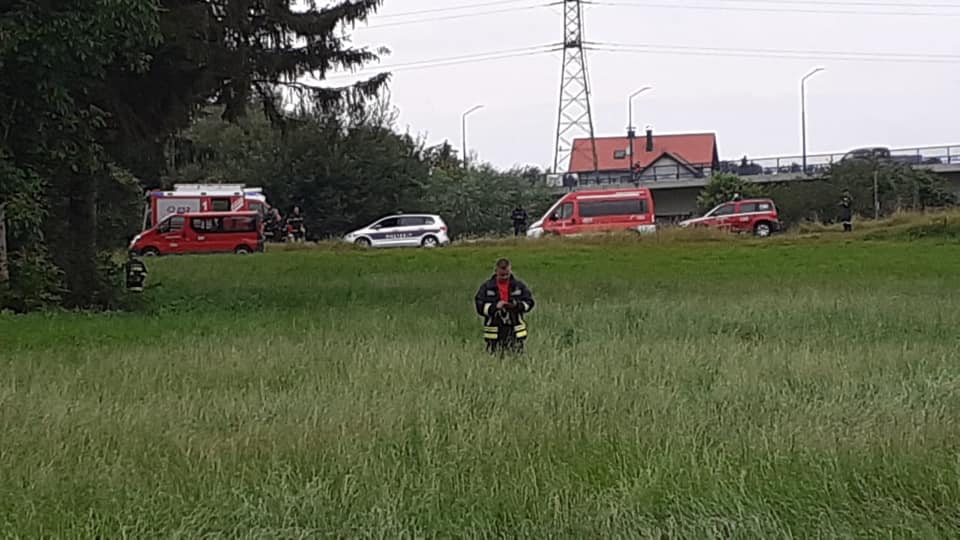 Die Feuerwehr bei der Suche.