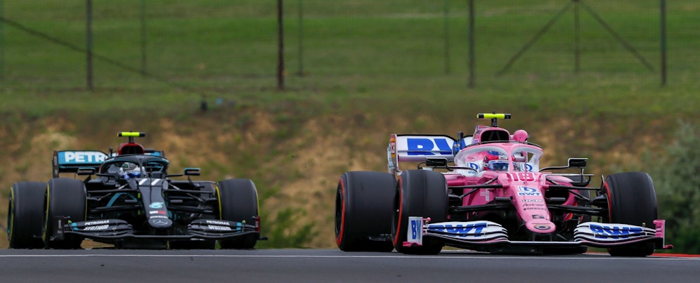 Der schwarze und der rosa Mercedes, wie im Fahrerlager gescherzt wird.