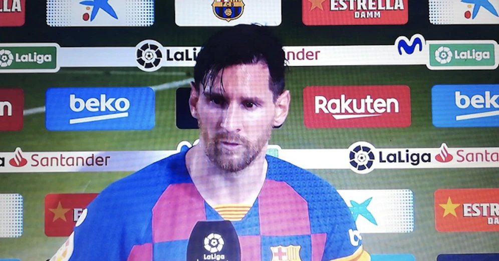 Lionel Messi spricht im Live-TV Klartext.
