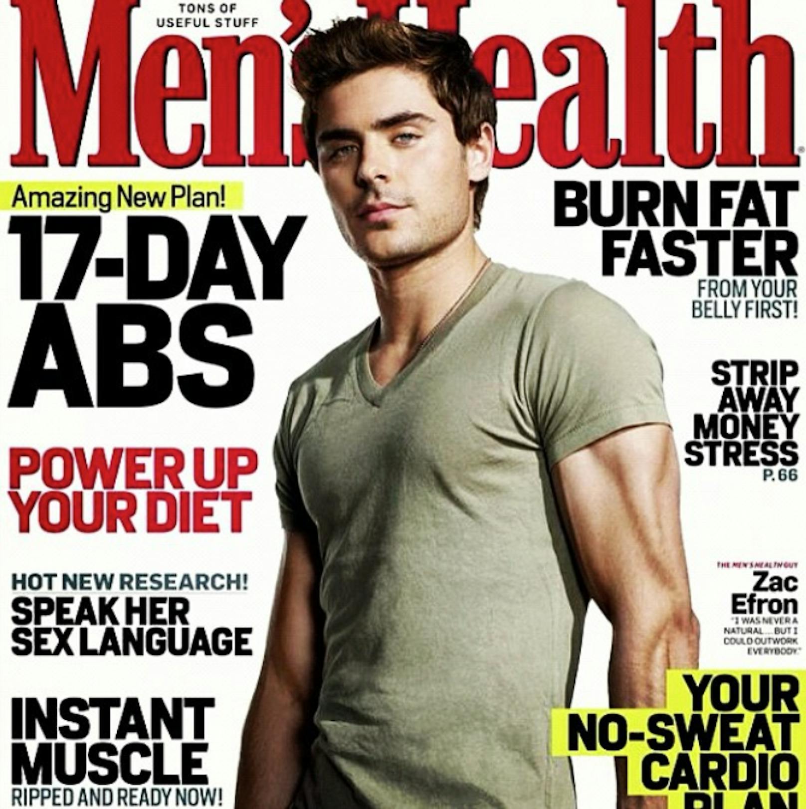 Mit 24 Jahren schaffte es der&nbsp; junge Schauspieler auf das Cover des Lifestyle- und Fitness Magazins "Men's Health".