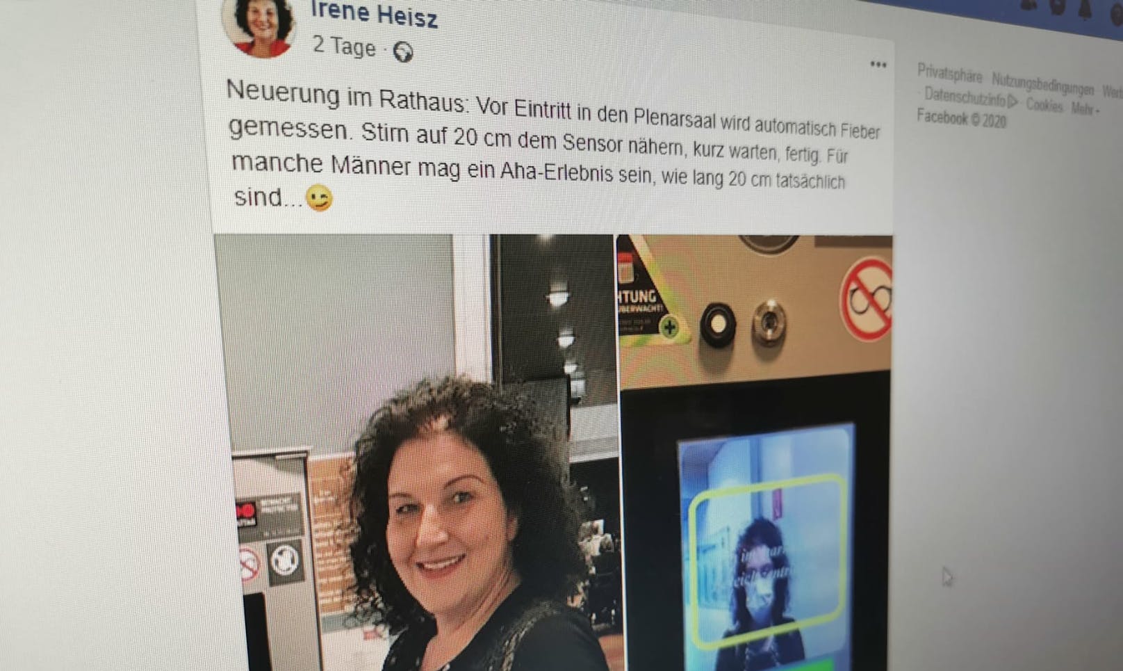 Irene Heisz trat auf Facebook ins Fettnäpfchen.