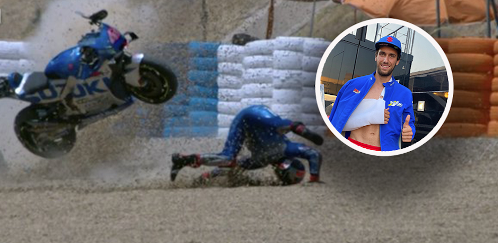 Alex Rins ist beim Saisonstart wild abgeflogen. 