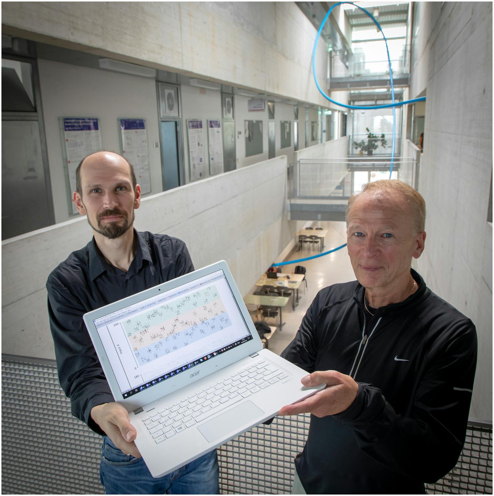 Die beiden TU Graz-Informatiker Robert Legenstein und Wolfgang Maass-
