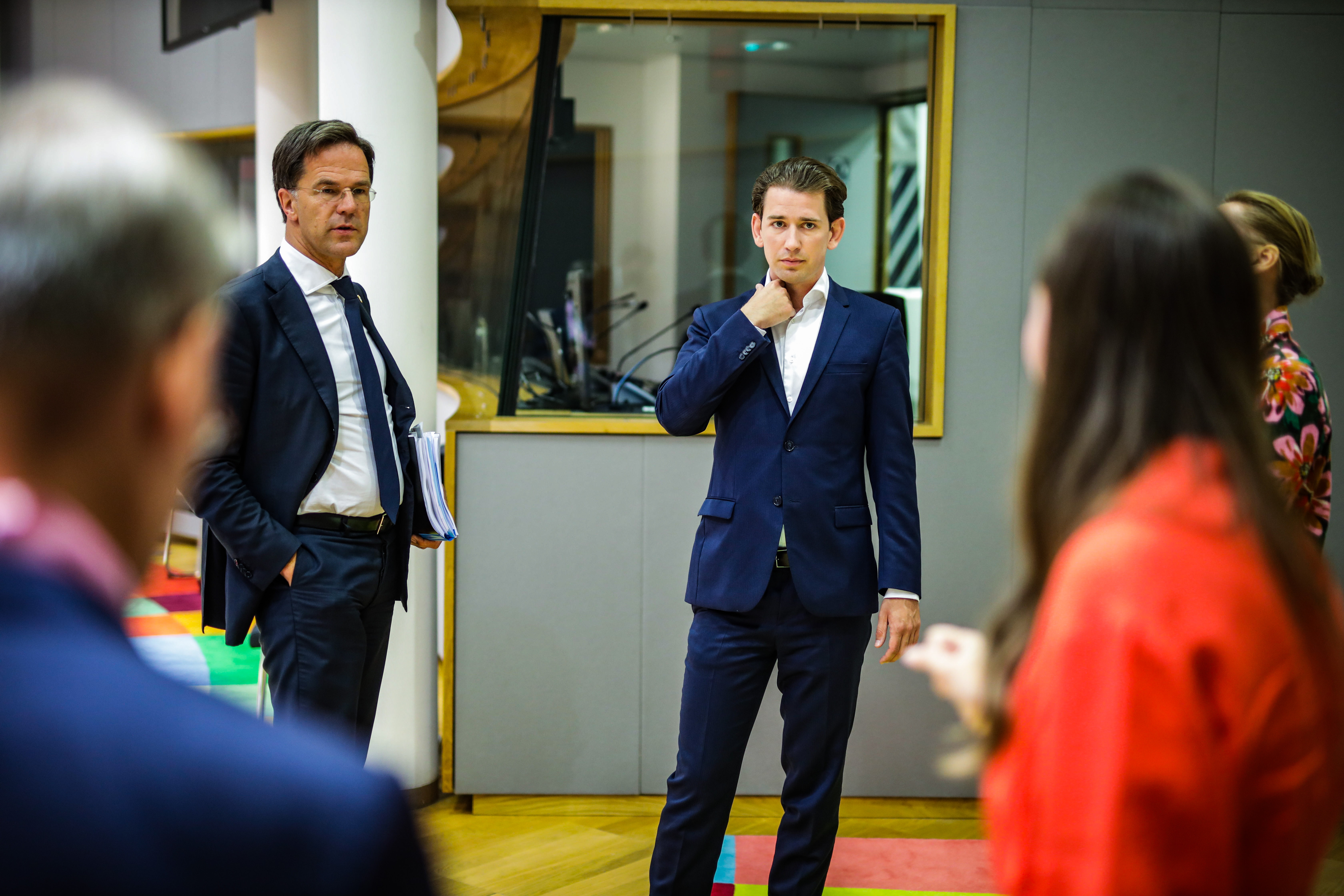 Sebastian Kurz und Mark Rutte in Brüssel.