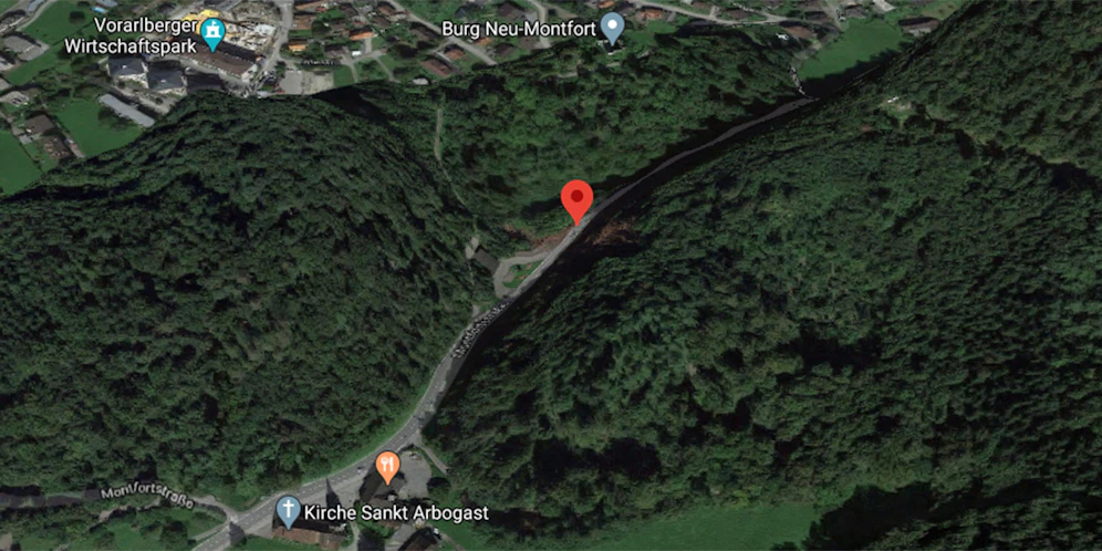 Tödlicher Verkehrsunfall auf der Montfortstraße in Götzis.