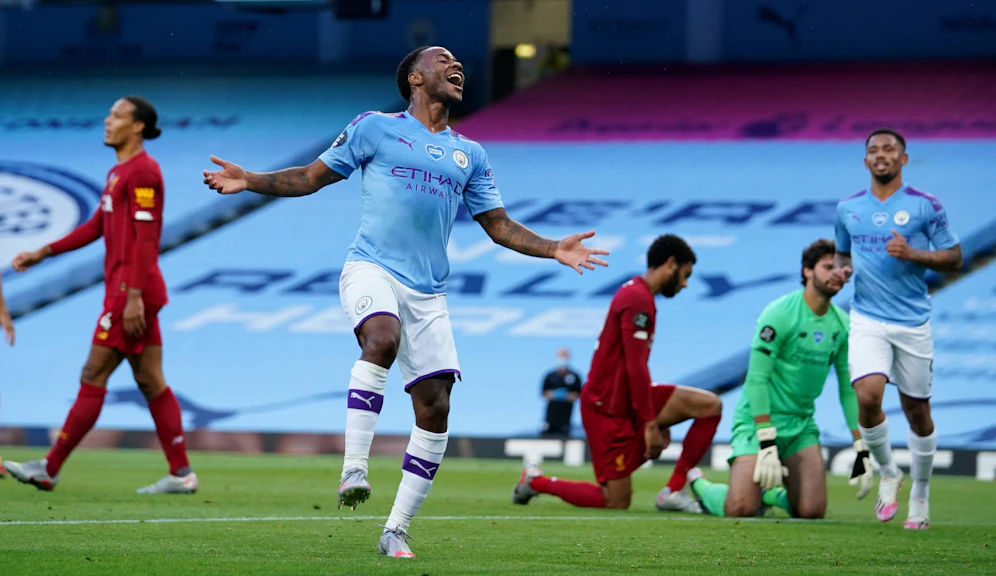 Raheem Sterling jubelt über sein Tor
