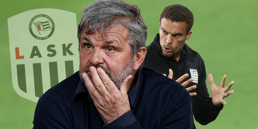 LASK-Vizepräsident Jürgen Werner und Trainer Valerien Ismael.