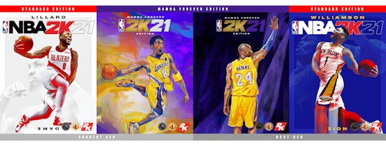 Die Cover von "NBA 2K21" im Überblick.