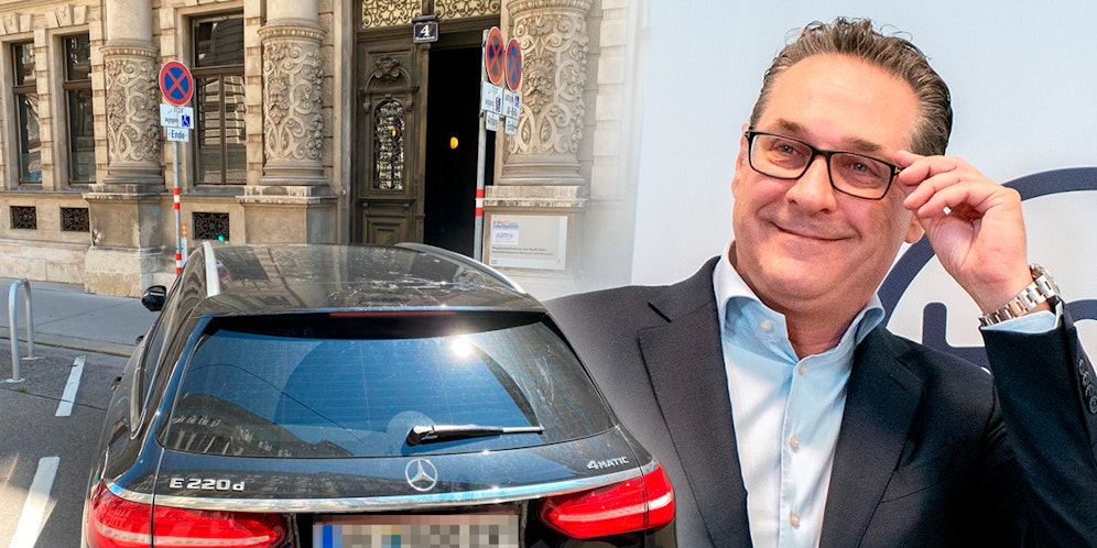 Strache soll den Behindertenparkplatz vor seiner Parteizentrale in Wien für sich beanspruchen.