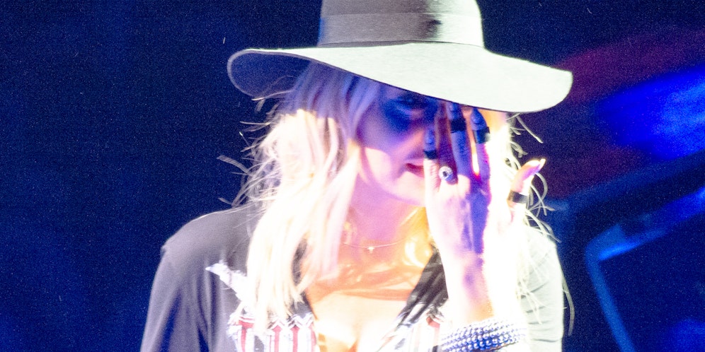 Im Urlaub ließ die Sängerin es krachen