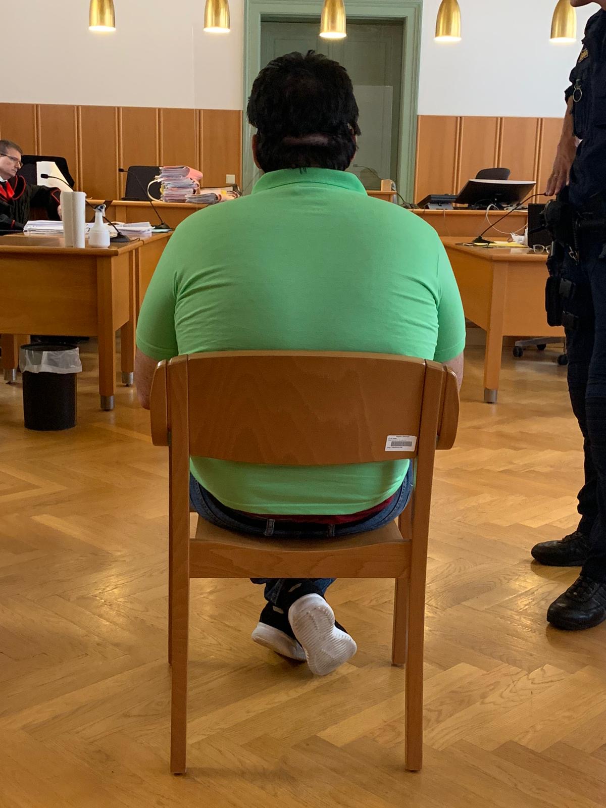 Der Angeklagte bei Gericht