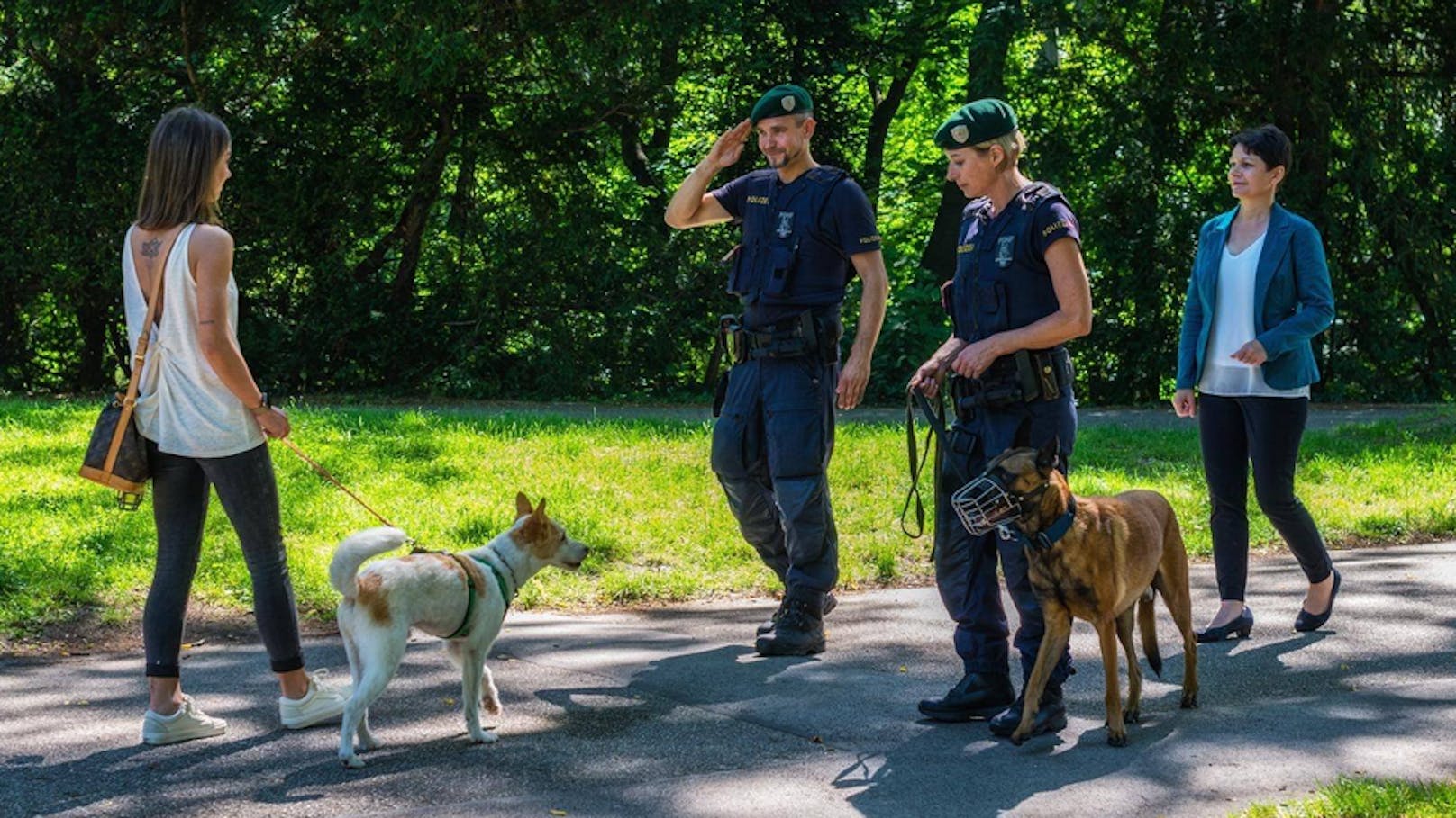 Polizei und Stadt kontrollierten bei der Aktion scharf 97 Hundehalter und ihre Tiere.