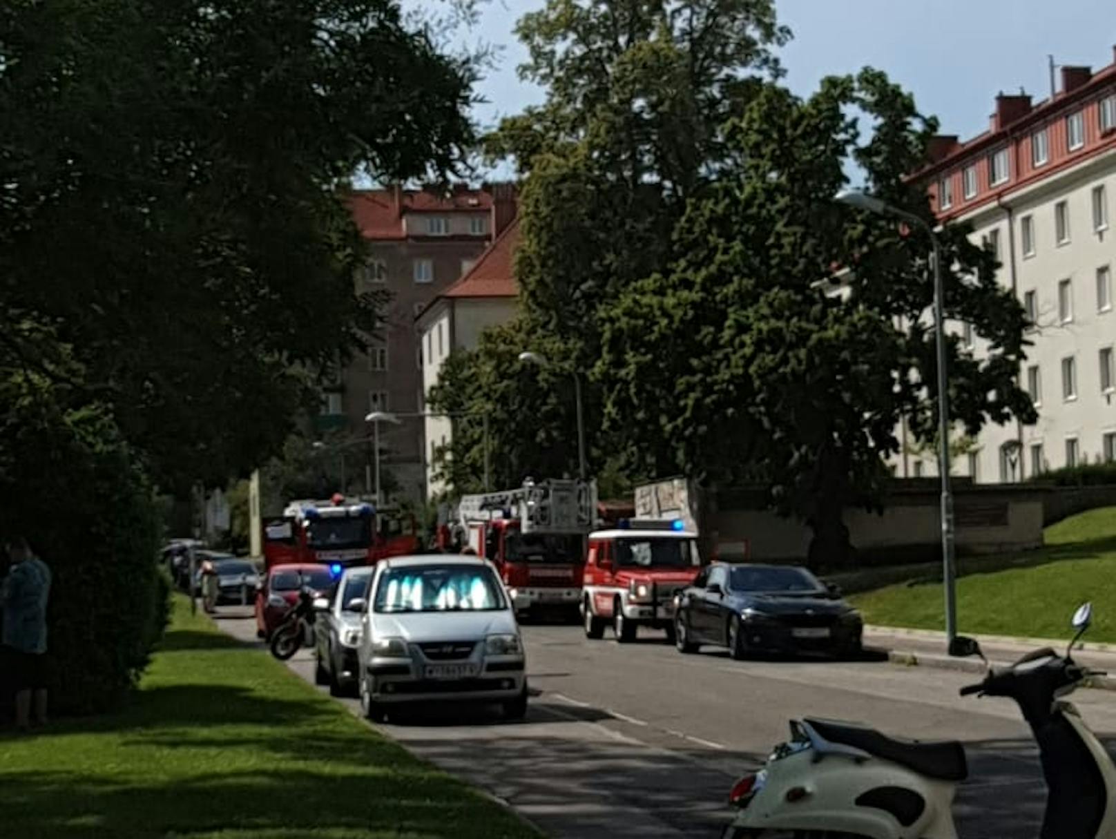 Feuerwehr-Einsatz im Hugo-Breitner-Hof