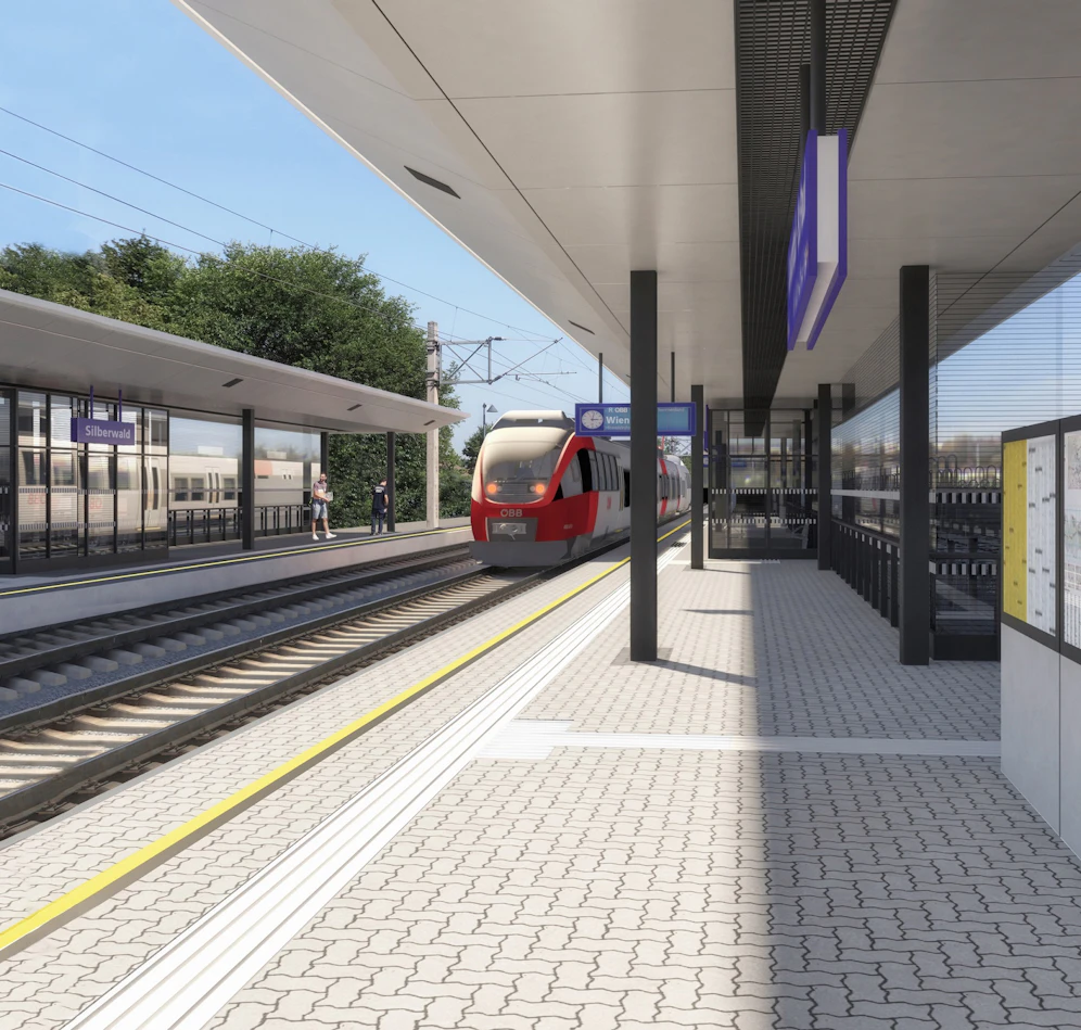 Visualisierung: So soll der Bahnhof Silberwald aussehen.