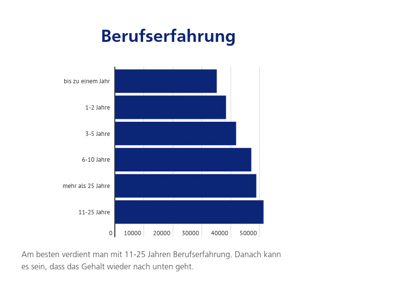 Auch die Berufserfahrung spielt eine Rolle.