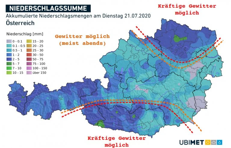Zweigeteilt: Regen soll es überall geben, doch im Norden und Süden herrscht Gefahr.