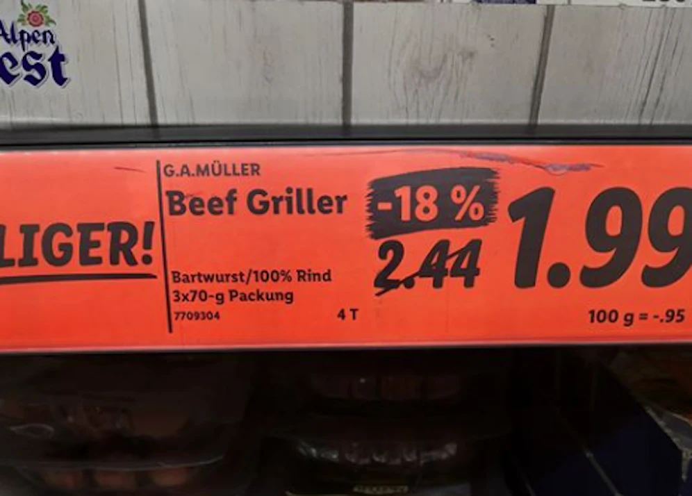 Bei einem Diskonter in Passau an der Grenze zu OÖ gibt es 