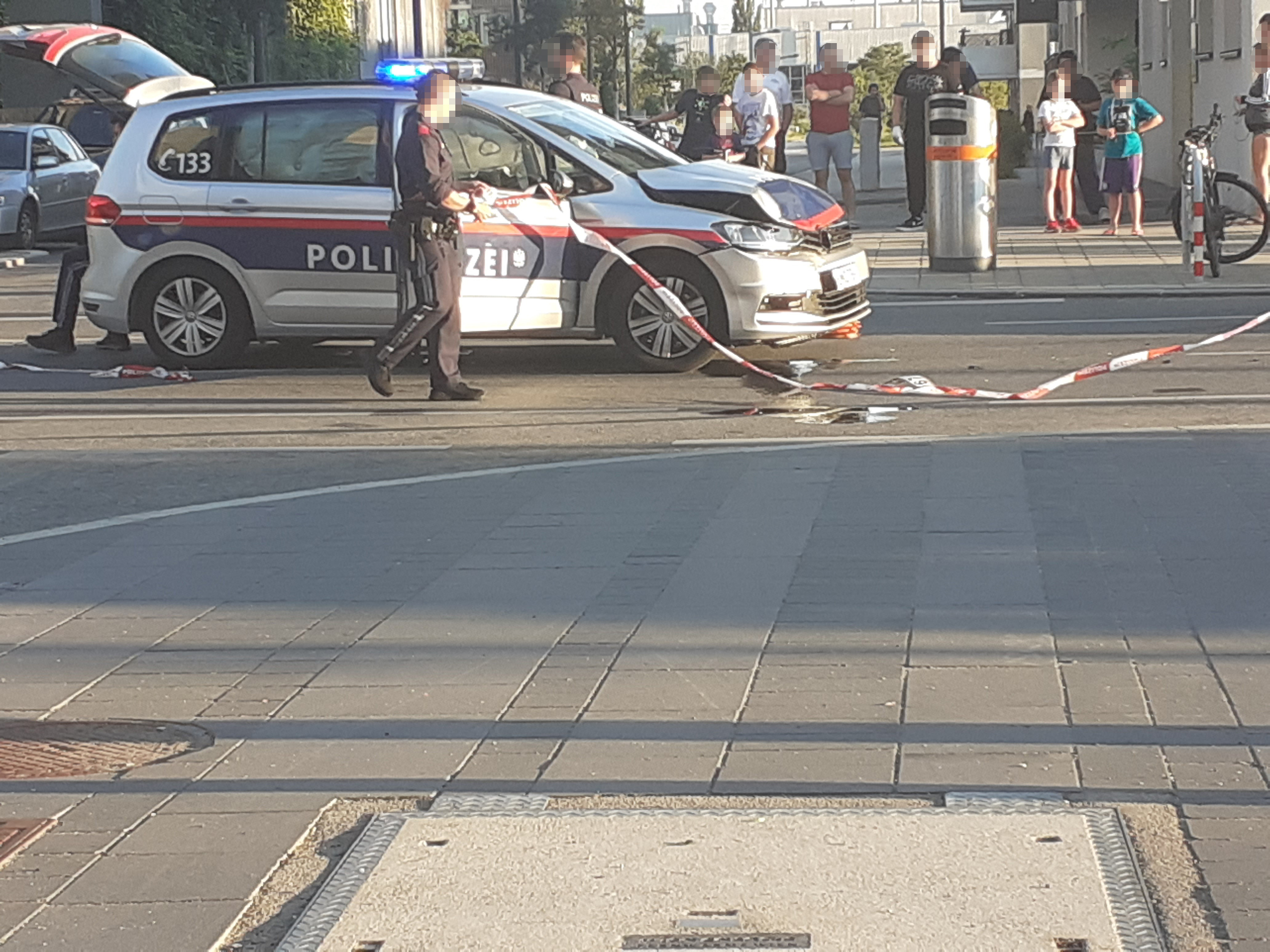 Unfall in der Wiener Seestadt