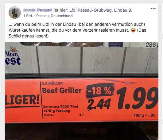 Dieses Posting aus Passau sorgt für Lacher.