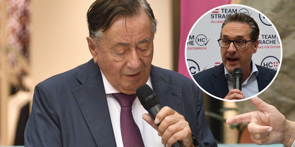 Richard Lugner unterstützt Strache bei seiner Kandidatur.