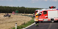 Nach Unfall in Feld: Alko-Lenker stieg selbst aus Pkw