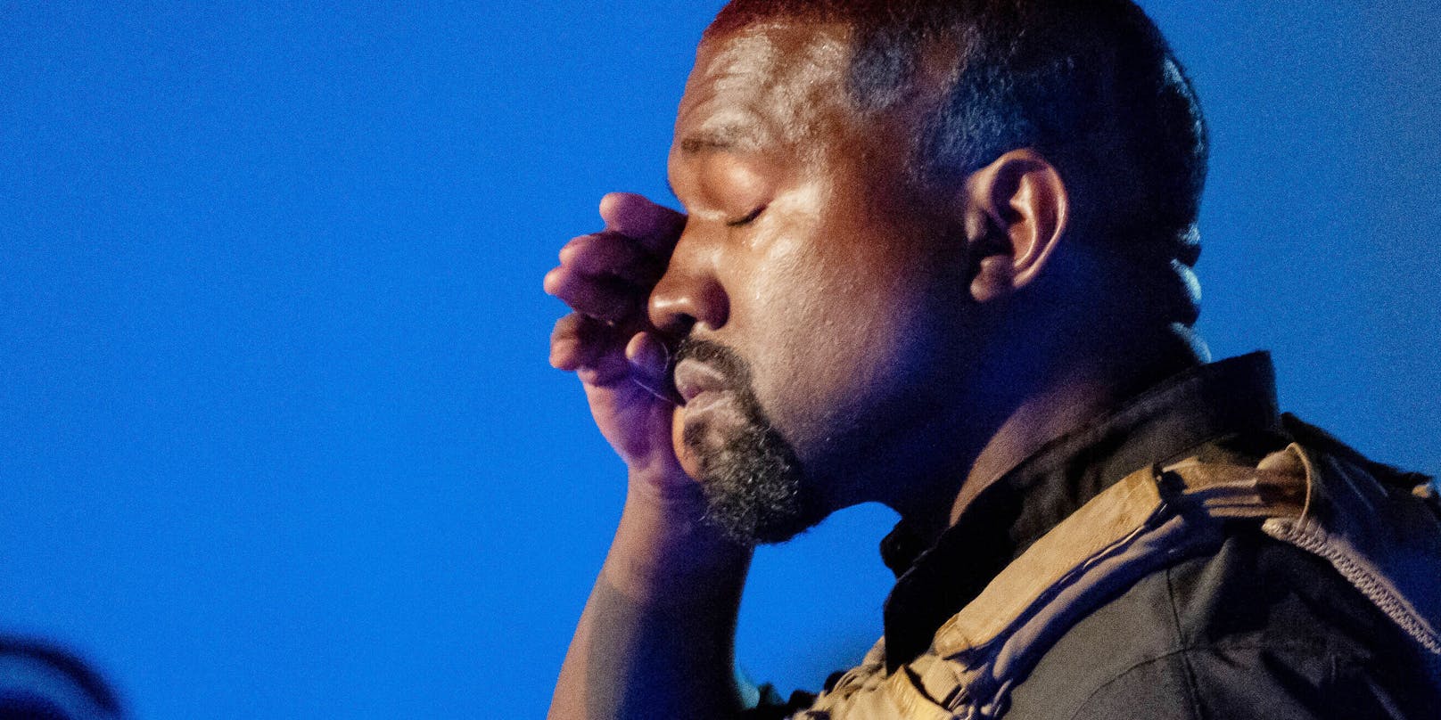 Kanye West –&nbsp;völlig aufgelöst bei seiner Wahlkampfrede am Sonntag<br>