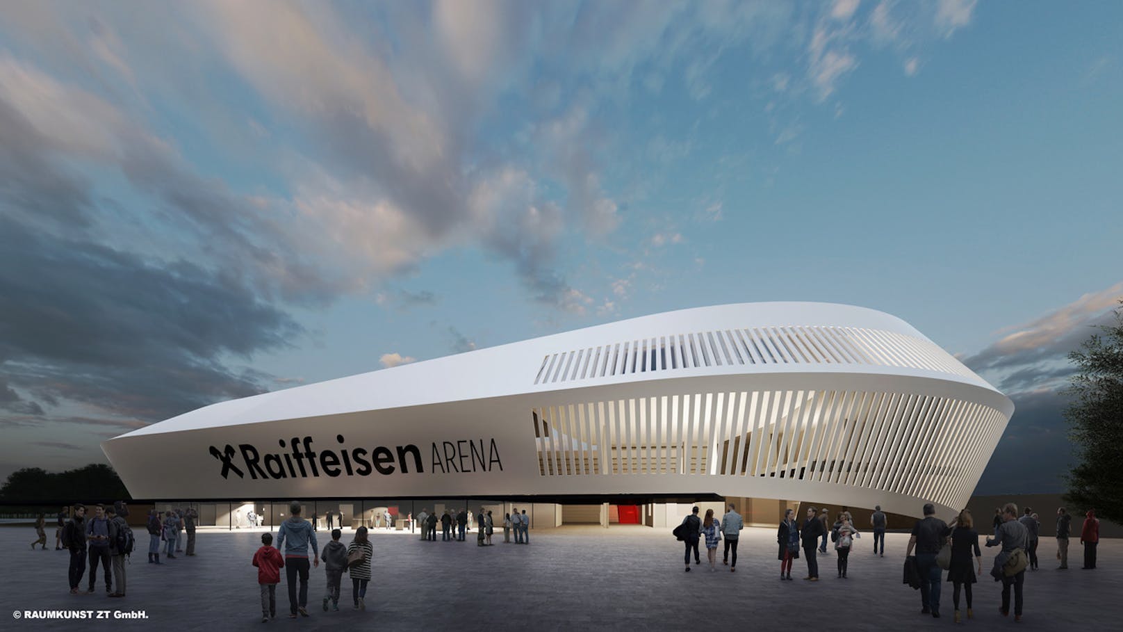 So wird die neue LASK-Arena aussehen. Das Landesverwaltungsgericht fordert (kleine) Änderungen in der Planung.