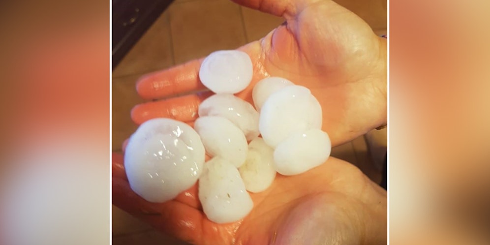 Riesige Hagelkörner in Italien