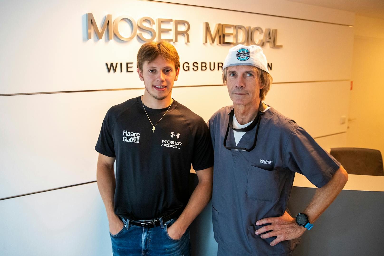 Marco Rossi und Karl Moser. Die Familie Rossi ist dem neuen Partner "in so schweren Zeiten" sehr dankbar.