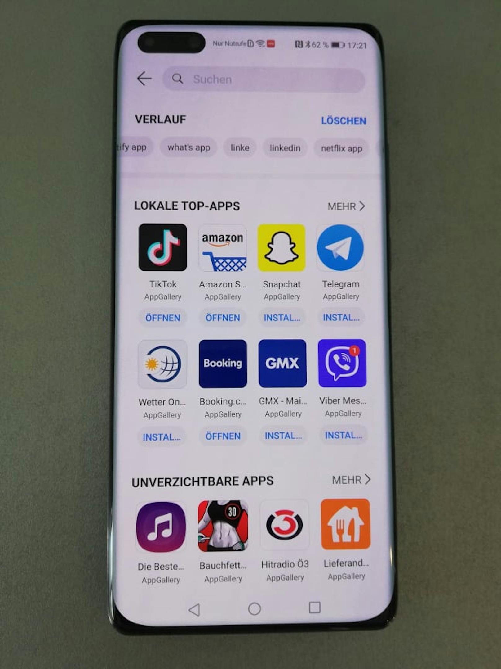 Huawei Petal Search App: In&nbsp; dieser App kann ich schnell und einfach nach neuen Apps suchen.