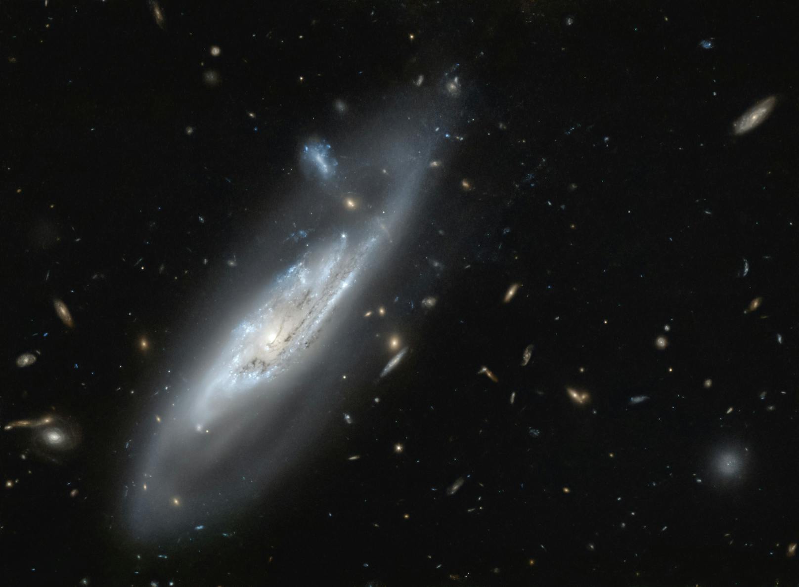 "Gespenstische Arme" um Galaxie NGC 4848 entdeckt...