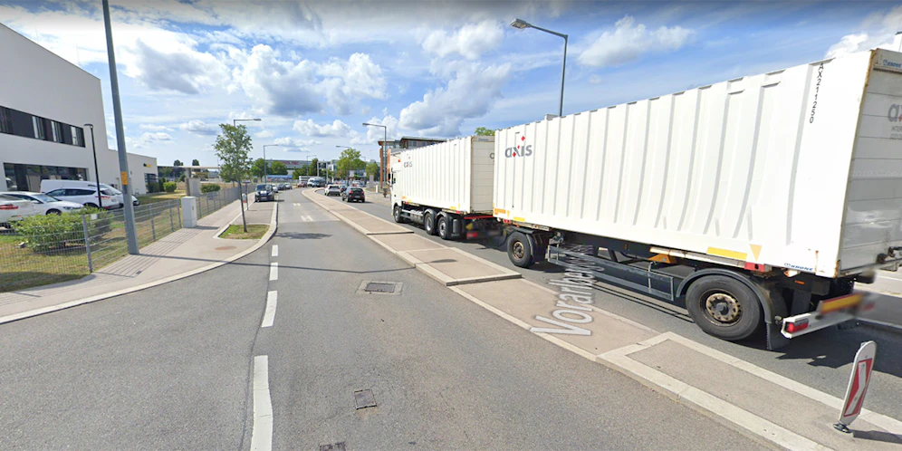 Hier kam es zu dem schweren Verkehrsunfall in Wien-Liesing.