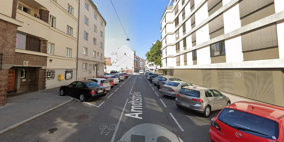 Zum Polizeieinsatz kam es in der Arndtstraße in Wien-Meidling.