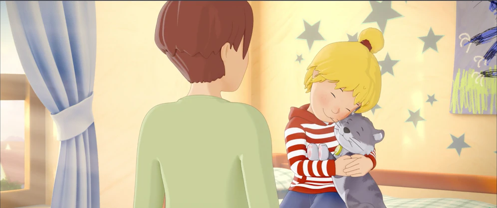 Conni und Kater Mau sind unzertrennlich. Im Animationsspaß 