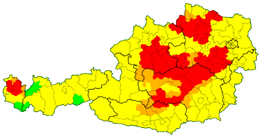 Unwetterwarnung am 24. Juli 2020, 14.20 Uhr