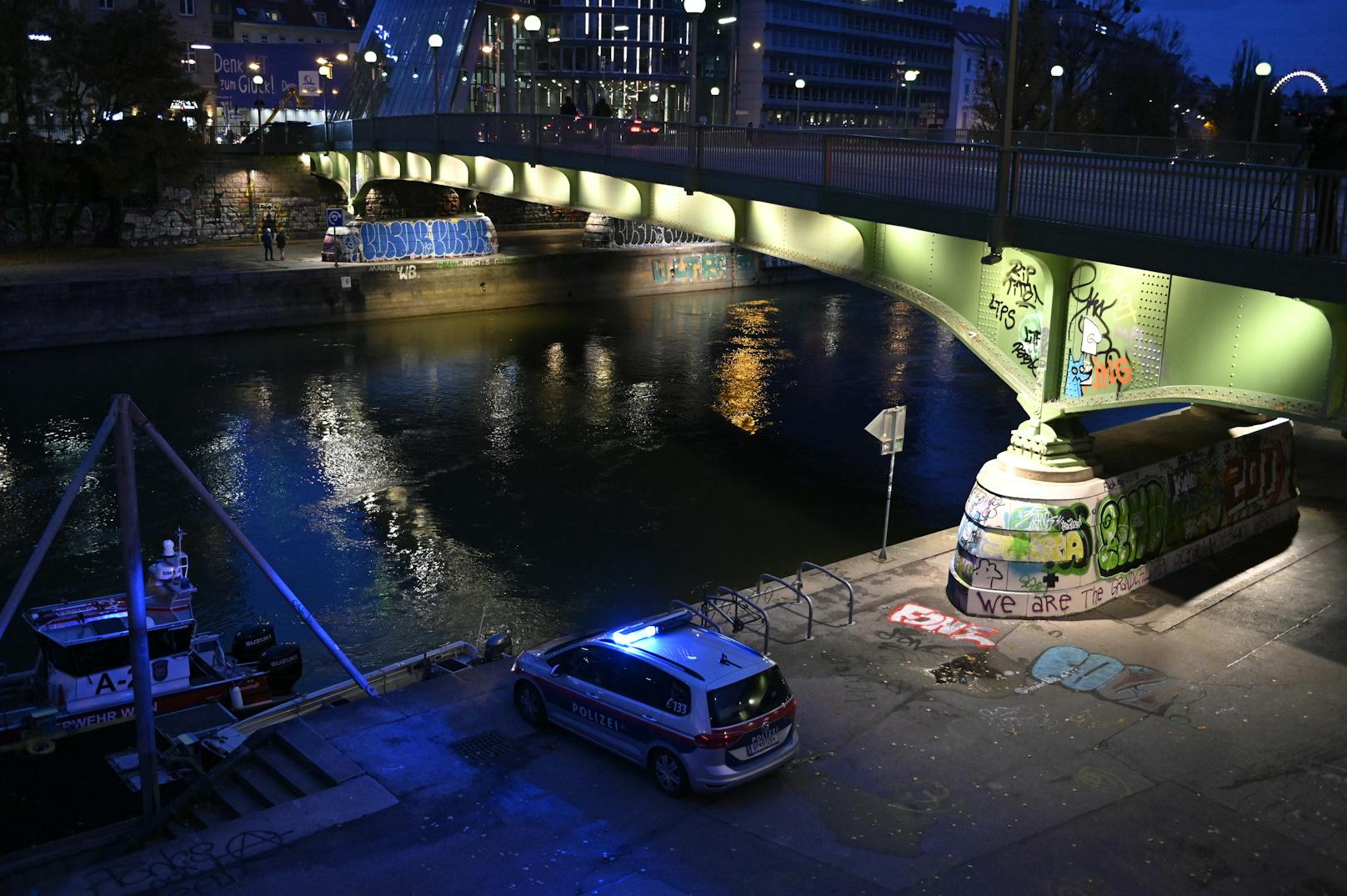Polizeieinsatz am Donaukanal