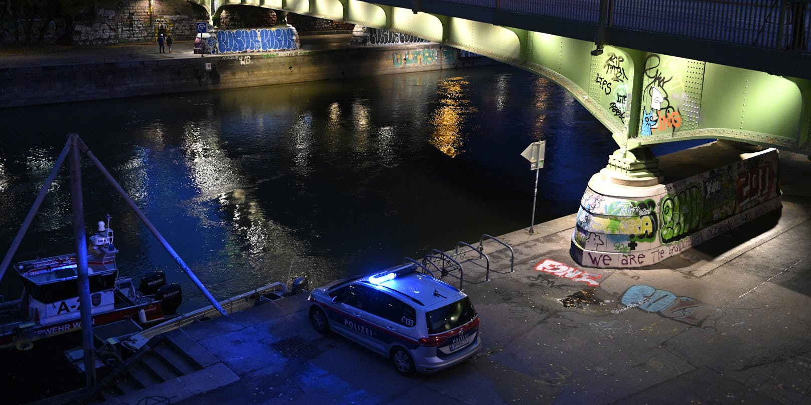Polizeieinsatz am Donaukanal