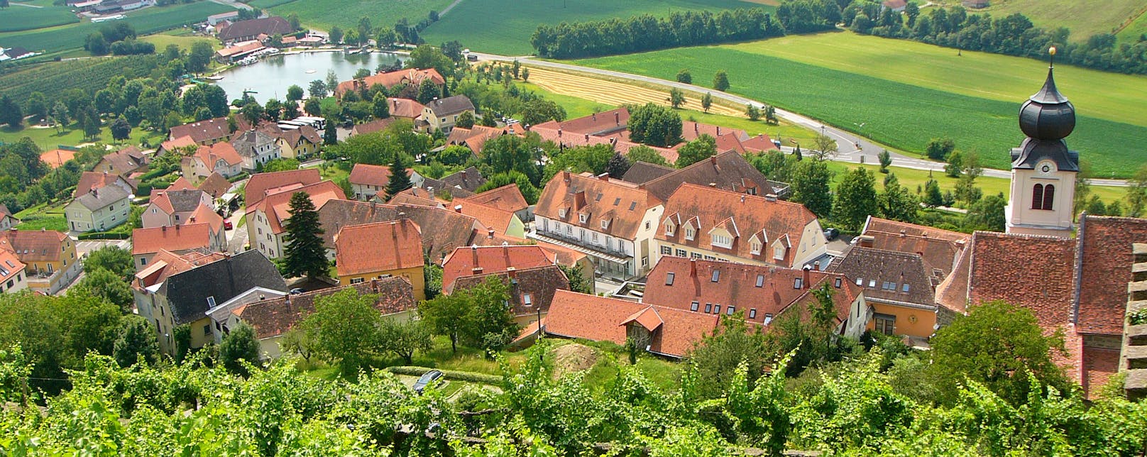 Die Gemeinde Riegersburg von der Vorburg aus gesehen