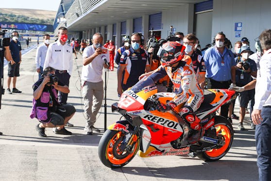 Marc Marquez brach das Qualifying wieder ab.