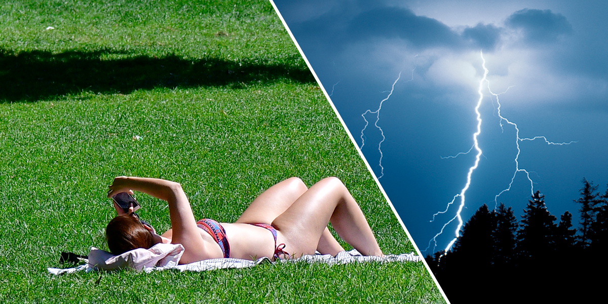 Auf die Hitze folgen Gewitter. Symbolbild