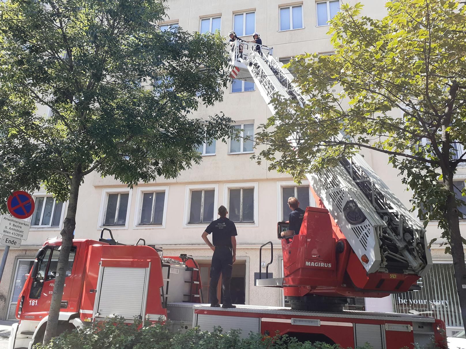 In der Kolingasse musste die Wiener Feuerwehr zu einem CO-Einsatz ausrücken.