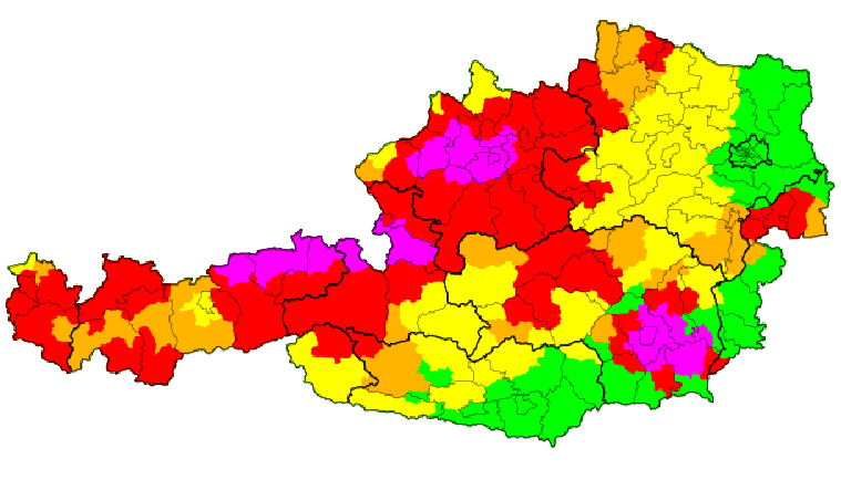 Unwetter-Alarm in Österreich