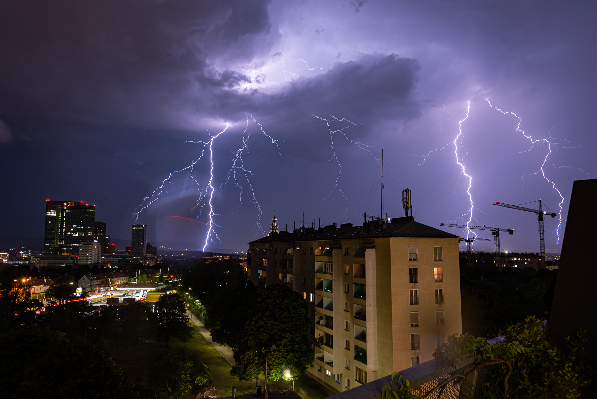 Unwetter über Wien