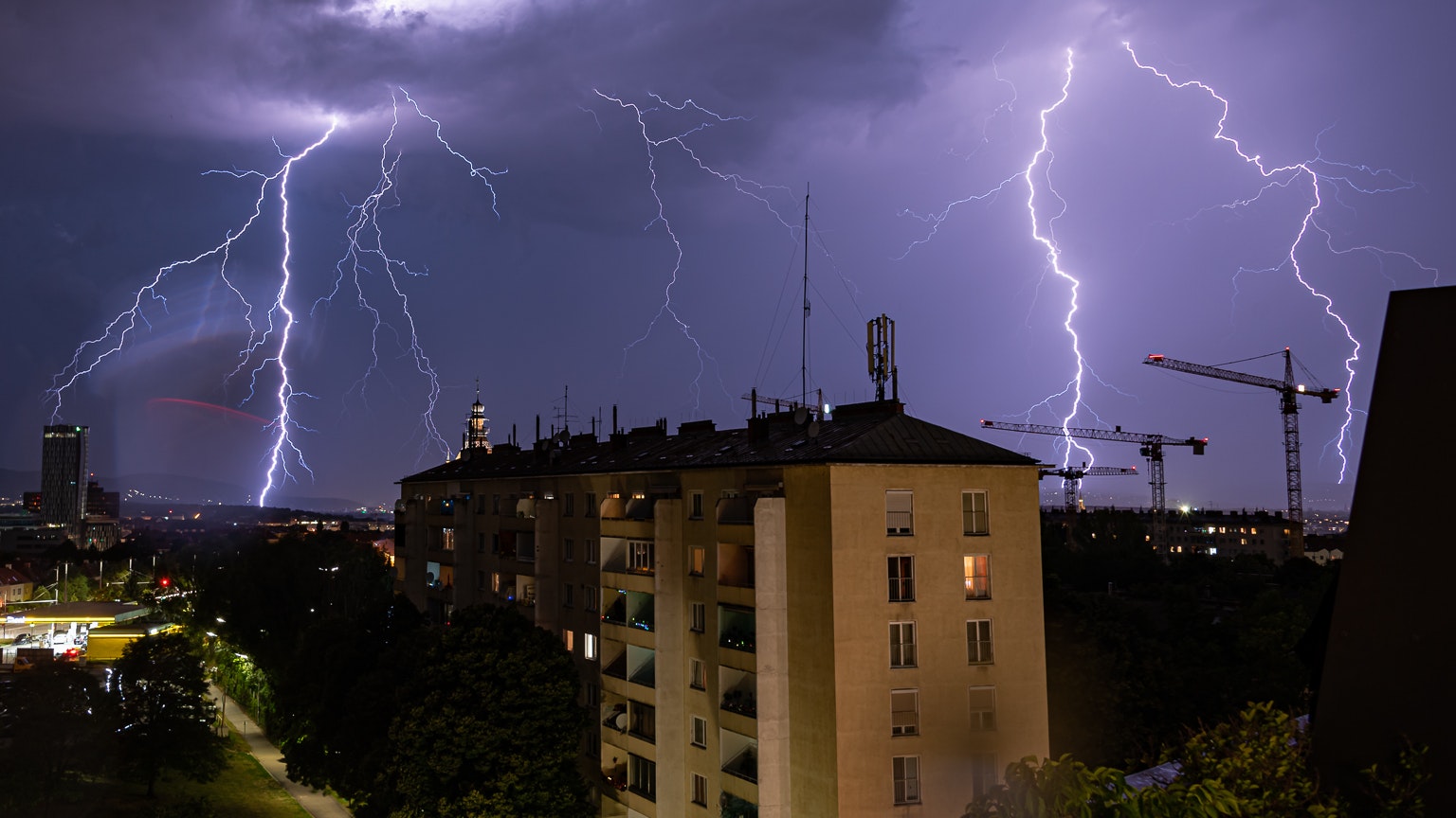 Unwetter über Wien