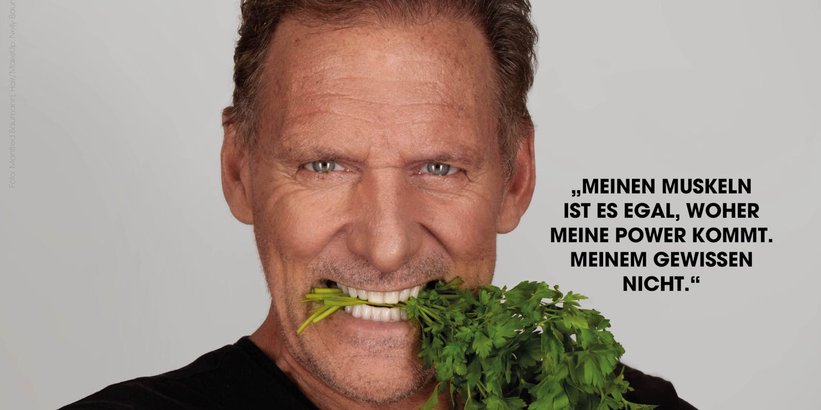 Ralf Möller für PETA: Pflanzenfresser.