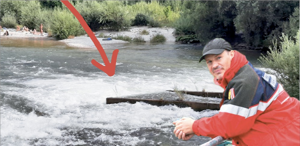 Dietmar Ramsner zog die beiden Männer schließlich an Land.