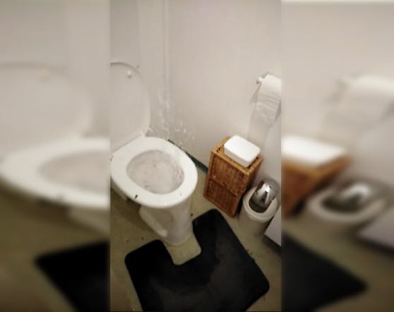 Die Toilette sprudelte komplett über.