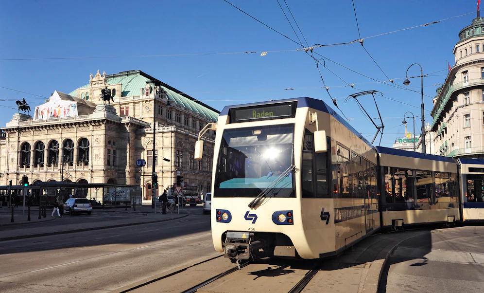 Aufnahme der Badner Bahn.