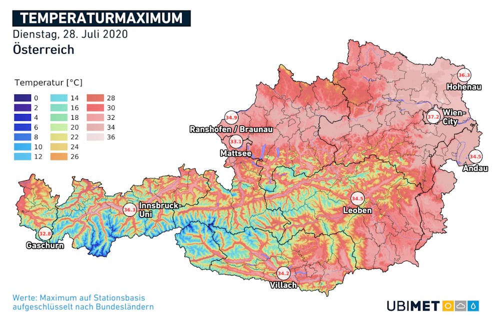 Bei bis zu 37 Grad glühte am Dienstag die Bundeshauptstadt. Nun startet eine Hitzewelle.