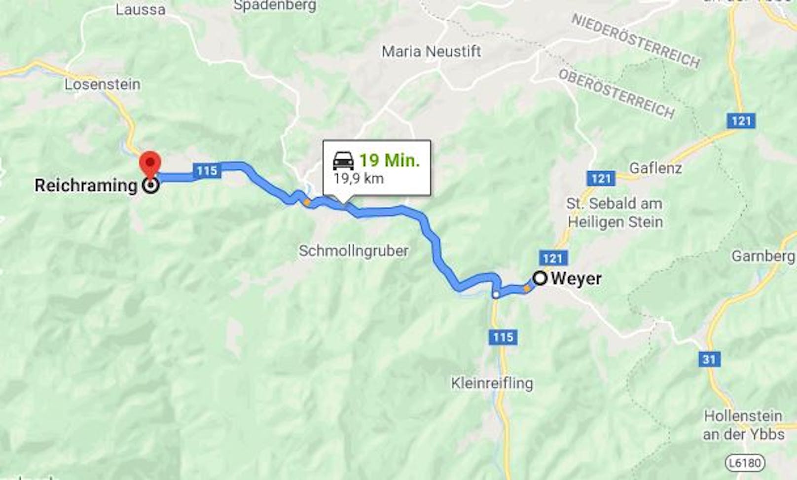 Per Anhalter fuhr der 79-Jährige 20 Kilometer in die nächste Gemeinde.